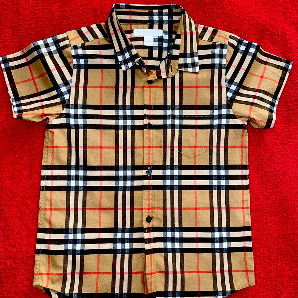 Kids Burberry Short Sleeve Vintage Check Shirt